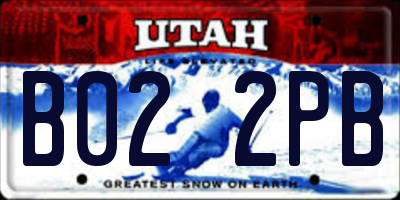 UT license plate B022PB