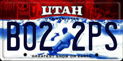 UT license plate B022PS