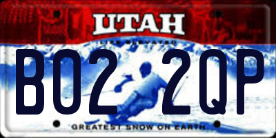 UT license plate B022QP