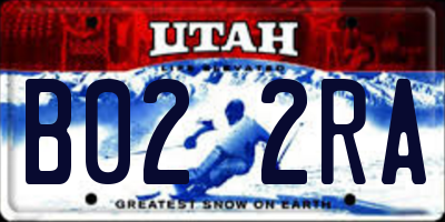 UT license plate B022RA
