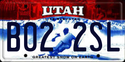 UT license plate B022SL