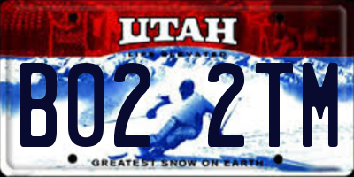 UT license plate B022TM