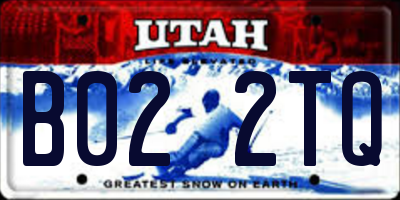 UT license plate B022TQ