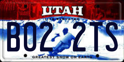 UT license plate B022TS