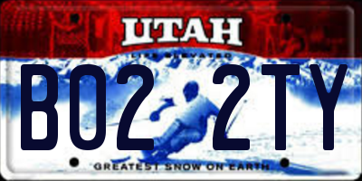 UT license plate B022TY