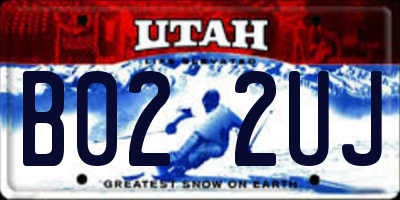UT license plate B022UJ
