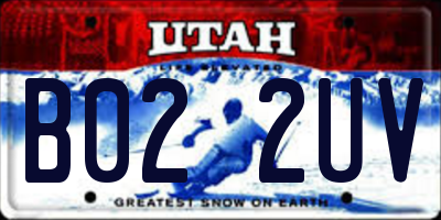 UT license plate B022UV
