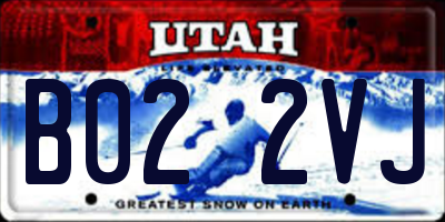 UT license plate B022VJ