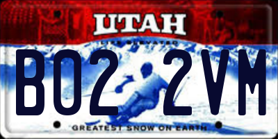 UT license plate B022VM