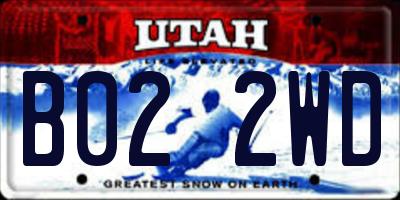 UT license plate B022WD