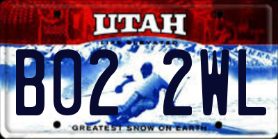 UT license plate B022WL