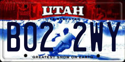UT license plate B022WY