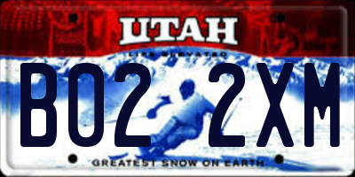 UT license plate B022XM