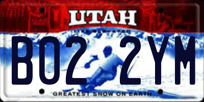 UT license plate B022YM