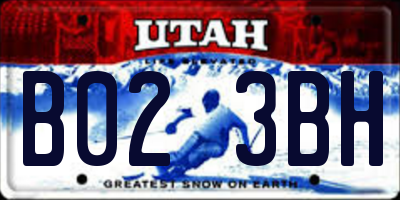 UT license plate B023BH