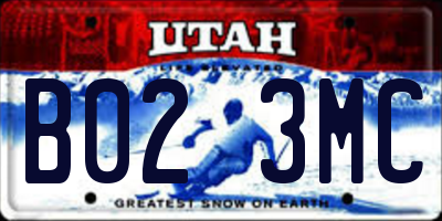 UT license plate B023MC