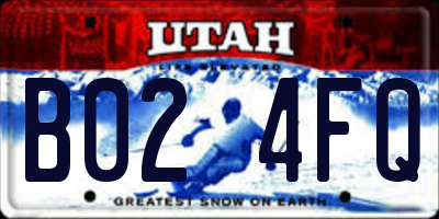 UT license plate B024FQ