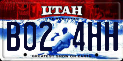 UT license plate B024HH
