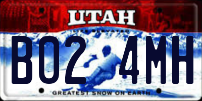 UT license plate B024MH