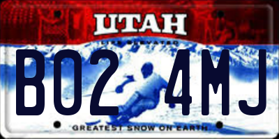 UT license plate B024MJ