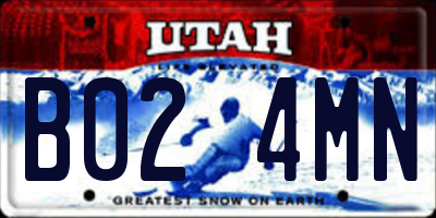 UT license plate B024MN