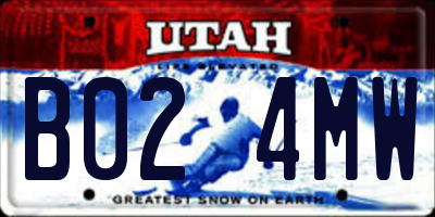 UT license plate B024MW