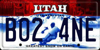 UT license plate B024NE