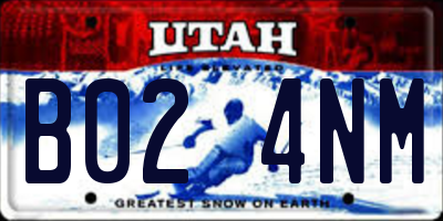 UT license plate B024NM