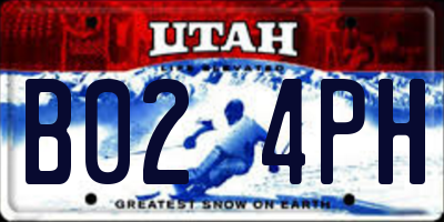 UT license plate B024PH