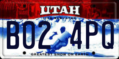 UT license plate B024PQ