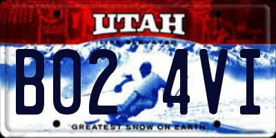 UT license plate B024VI