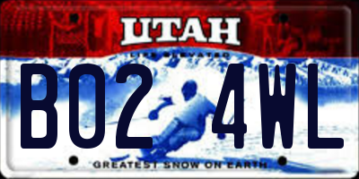 UT license plate B024WL
