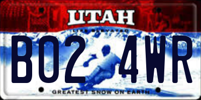 UT license plate B024WR