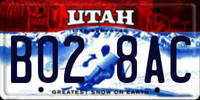 UT license plate B028AC