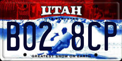 UT license plate B028CP