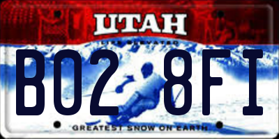 UT license plate B028FI