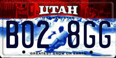UT license plate B028GG