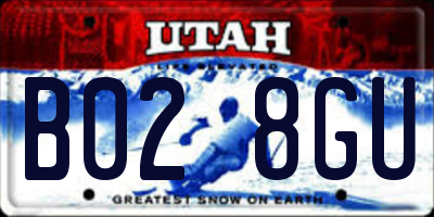 UT license plate B028GU