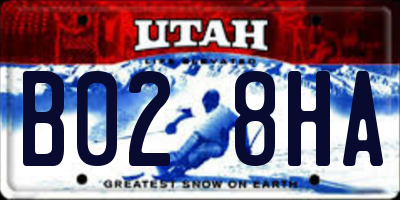 UT license plate B028HA