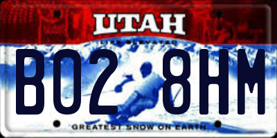 UT license plate B028HM