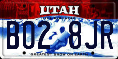 UT license plate B028JR