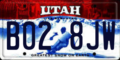 UT license plate B028JW