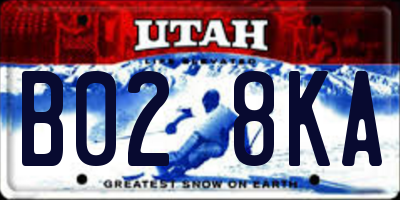 UT license plate B028KA
