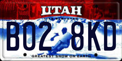 UT license plate B028KD
