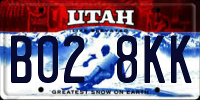 UT license plate B028KK