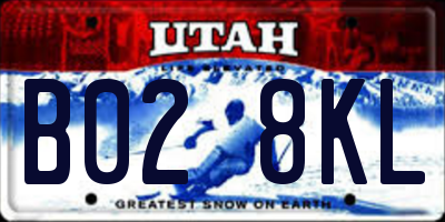 UT license plate B028KL