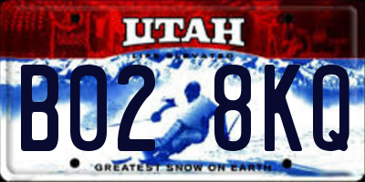 UT license plate B028KQ