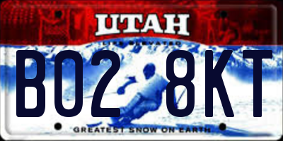UT license plate B028KT
