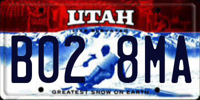 UT license plate B028MA