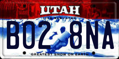 UT license plate B028NA